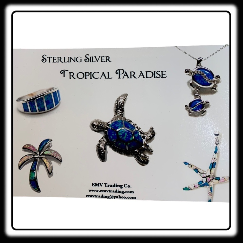 NWT Sterling Silver “Dancing Starfish” opal pendant & earrings 💕💕 new line - Picture 6 of 8